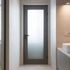 UK Made to Measure - Redford 1L Interior Door - Frosted Glass - Premium Primed - 7 Colour Options