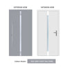 External ThruSafe Aluminium Front Door - 1355 Stainless Steel - 7 Colour Options