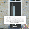 External ThruSafe Aluminium Front Door - 1747 CNC Grooves & Stainless Steel - 7 Colour Options