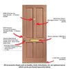 Colonial Exterior 4 Panel Hardwood Front Door