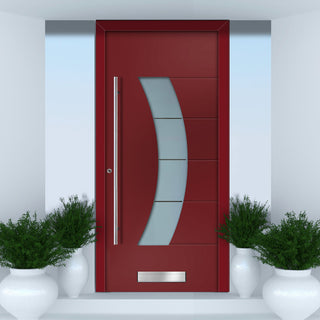 Image: External ThruSafe Aluminium Front Door - 43804 CNC Grooves - 7 Colour Options