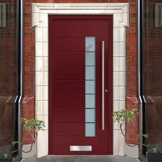 Image: External ThruSafe Aluminium Front Door - 43807 CNC Grooves - 7 Colour Options