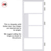 Room Divider - Handmade Eco-Urban® Boston Door Pair DD6311F - Frosted Glass - Premium Primed - Colour & Size Options