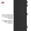 Leith 9 Panel Solid Wood Internal Door Pair UK Made DD6316  - Eco-Urban® Shadow Black Premium Primed