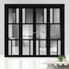 Urban Ultimate® Room Divider Arran 5 Pane Door Pair DD6432CF Clear Glass(2 FROSTED PANES) with Matching Sides - Colour & Size Options