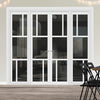 Urban Ultimate® Room Divider Arran 5 Pane Door Pair DD6432T - Tinted Glass with Matching Sides - Colour & Size Options