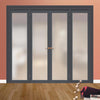 Urban Ultimate® Room Divider Baltimore 1 Pane Door Pair DD6301F - Frosted Glass with Matching Sides - Colour & Size Options