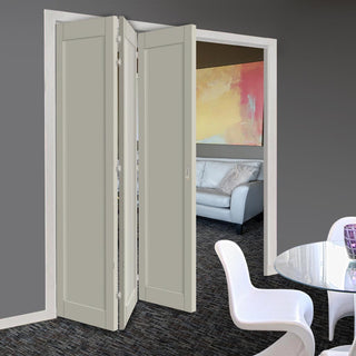 Image: Three Folding Door & Frame Kit - Eco-Urban® Baltimore 1 Panel DD6201P 3+0 - Colour & Size Options