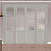Urban Ultimate® Room Divider Berkley 2 Pane 1 Panel Door Pair DD6309F - Frosted Glass with Matching Sides - Colour & Size Options