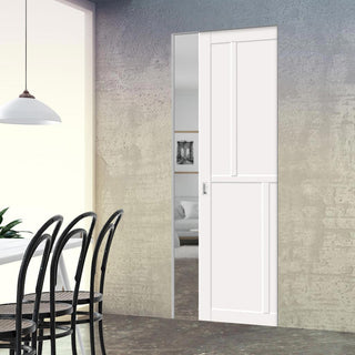 Image: Bespoke Handmade Eco-Urban® Hampton 4 Panel Single Absolute Evokit Pocket Door DD6413 - Colour Options
