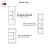 Boston 4 Pane Solid Wood Internal Door Pair UK Made DD6311 - Clear Reeded Glass - Eco-Urban® Stormy Grey Premium Primed