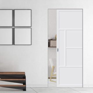 Image: Handmade Eco-Urban® Boston 4 Panel Single Absolute Evokit Pocket Door DD6311 - Colour & Size Options