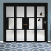 Urban Ultimate® Room Divider Breda 3 Pane 1 Panel Door Pair DD6439F - Frosted Glass with Matching Sides - Colour & Size Options