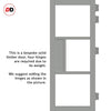 Room Divider - Handmade Eco-Urban® Breda Door DD6439C - Clear Glass - Premium Primed - Colour & Size Options