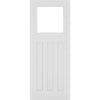 Cambridge White Primed Period Internal Door Pair - Clear Glass