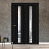 Urban Ultimate® Room Divider Cornwall 1 Pane 2 Panel Door DD6404C with Matching Side - Clear Glass - Colour & Height Options
