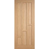 Saturn Tubular Stainless Steel Sliding Track & Coventry Contemporary Oak Panel Double Door - Unfinished