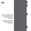 Manchester 3 Panel Solid Wood Internal Door UK Made DD6305 - Eco-Urban® Stormy Grey Premium Primed