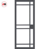 Bespoke Handmade Eco-Urban® Leith 9 Pane Double Evokit Pocket Door DD6316G - Clear Glass - Colour Options