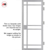 Urban Ultimate® Room Divider Leith 9 Pane Door Pair DD6316F - Frosted Glass with Matching Side - Colour & Size Options