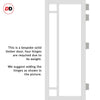 Handmade Eco-Urban Suburban 4 Pane Solid Wood Internal Door UK Made DD6411SG Frosted Glass - Eco-Urban® Cloud White Premium Primed