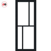 Bespoke Room Divider - Eco-Urban® Hampton Door DD6413C - Clear Glass with Full Glass Side - Premium Primed - Colour & Size Options