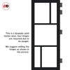 Handmade Eco-Urban Aran 5 Pane Solid Wood Internal Door UK Made DD6432SG Frosted Glass - Eco-Urban® Shadow Black Premium Primed