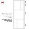 Bespoke Room Divider - Eco-Urban® Arran Door Pair DD6432F - Frosted Glass with Full Glass Side - Premium Primed - Colour & Size Options
