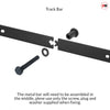 Black Single Sliding Track for Wooden Doors - Barn Style - Straight Hanger