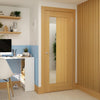 Ely Oak 1SL Internal Door - Clear Glass - Prefinished