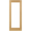 Ely oak cottage style door with clear glass and etched glass