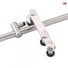 Stainless Steel Single Saturn Sliding Tubular Track for Wooden Doors - Front Mounted