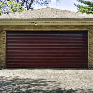 Image: Gliderol Electric Insulated Roller Garage Door from 2911 to 3359mm Wide - Rosewood