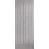 Textured Vertical 5 Panel Grey Fire Door Pair - 30 Minute Fire Rated - Prefinished
