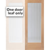 OUTLET - 1 Door Only -  Suffolk Oak Door - Etched Lined Clear Glass (half of the door pair)