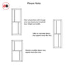 Bespoke Top Mounted Sliding Track & Solid Wood Door - Eco-Urban® Hampton 4 Pane Door DD6413G Clear Glass - Premium Primed Colour Options