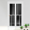 Urban Ultimate® Room Divider Hampton 4 Pane Door DD6413T - Tinted Glass with Matching Side - Colour & Size Options