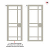 Urban Ultimate® Room Divider Leith 9 Pane Door Pair DD6316F - Frosted Glass with Matching Side - Colour & Size Options