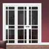 Urban Ultimate® Room Divider Leith 9 Pane Door Pair DD6316T - Tinted Glass with Matching Side - Colour & Size Options
