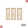 Lincoln Glazed Oak Absolute Evokit Double Pocket Doors - Frosted Glass - Unfinished