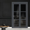 Urban Ultimate® Room Divider Manchester 3 Pane Door DD6306T - Tinted Glass with Matching Side - Colour & Size Options