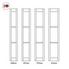 Four Folding Door & Frame Kit - Eco-Urban® Manchester 3 Pane DD6203F 2+2 - Frosted Glass - Colour & Size Options
