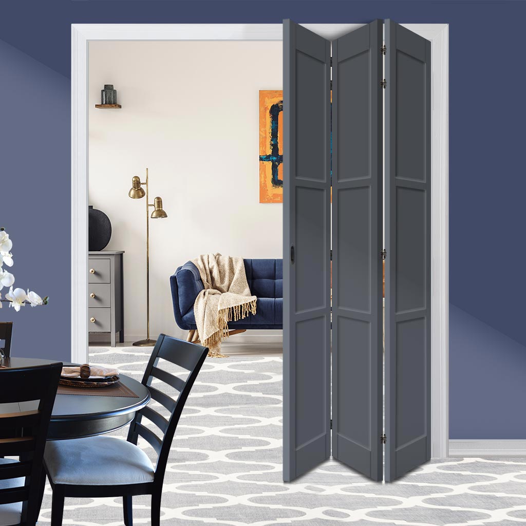 Three Folding Door & Frame Kit - Eco-Urban® Manchester 3 Panel DD6203P 3+0 - Colour & Size Options