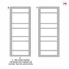 Urban Ultimate® Room Divider Metropolitan 7 Pane Door Pair DD6405C with Matching Side - Clear Glass - Colour & Height Options