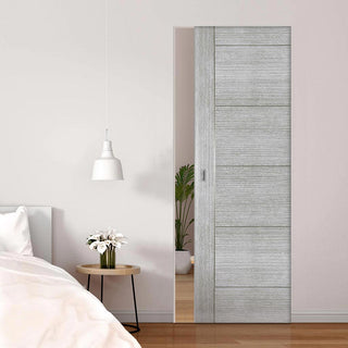 Image: Montreal Single Absolute Evokit Pocket Door -Light Grey Ash - Prefinished