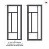 Urban Ultimate® Room Divider Portobello 5 Pane Door Pair DD6438F - Frosted Glass with Matching Side - Colour & Size Options