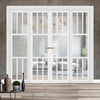 Urban Ultimate® Room Divider Queensland 7 Pane Door Pair DD6424C with Matching Sides - Clear Glass - Colour & Height Options