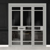 Urban Ultimate® Room Divider Sheffield 5 Pane Door Pair DD6312T - Tinted Glass with Matching Side - Colour & Size Options