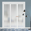Urban Ultimate® Room Divider Sintra 4 Pane Door Pair DD6428F - Frosted Glass with Matching Side - Colour & Size Options