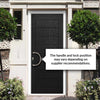 Solid Urban Style Composite Front Door Set - Shown in Black